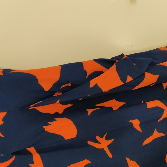 H&M 'Gorman style' royal blue & orange abstract dress. Approx size AU12 - Picture 3 of 5